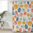 thumbnail image 4 of Shower Curtain Bathroom Set Summer Ocean Shell Colorful Waterproof Fabric Shower Curtains with Grommets&Hooks Retro Linen Coastal Nautical Theme Privacy Bath Curtain for Bathtub 72x84in, 4 of 7