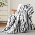 thumbnail image 2 of GARVEE Electric Heated Throw Blanket,50"x60" Cozy Faux Rabbit Fur Blanket with 4 Heating Levels & 4 Hours Auto Off,Over-Heat Protection,Marble Gary, 2 of 8