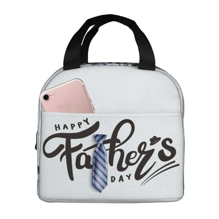 Insulated Lunch Bag for Women Men - Happy Father s Day (2) Leakproof Cooler Lunch Box for Women Men  Lunch Tote Bags for Work School Picnic Travel