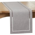 thumbnail image 2 of Saro Lifestyle Laser-Cut Hemstitch Table Runner, 2 of 5