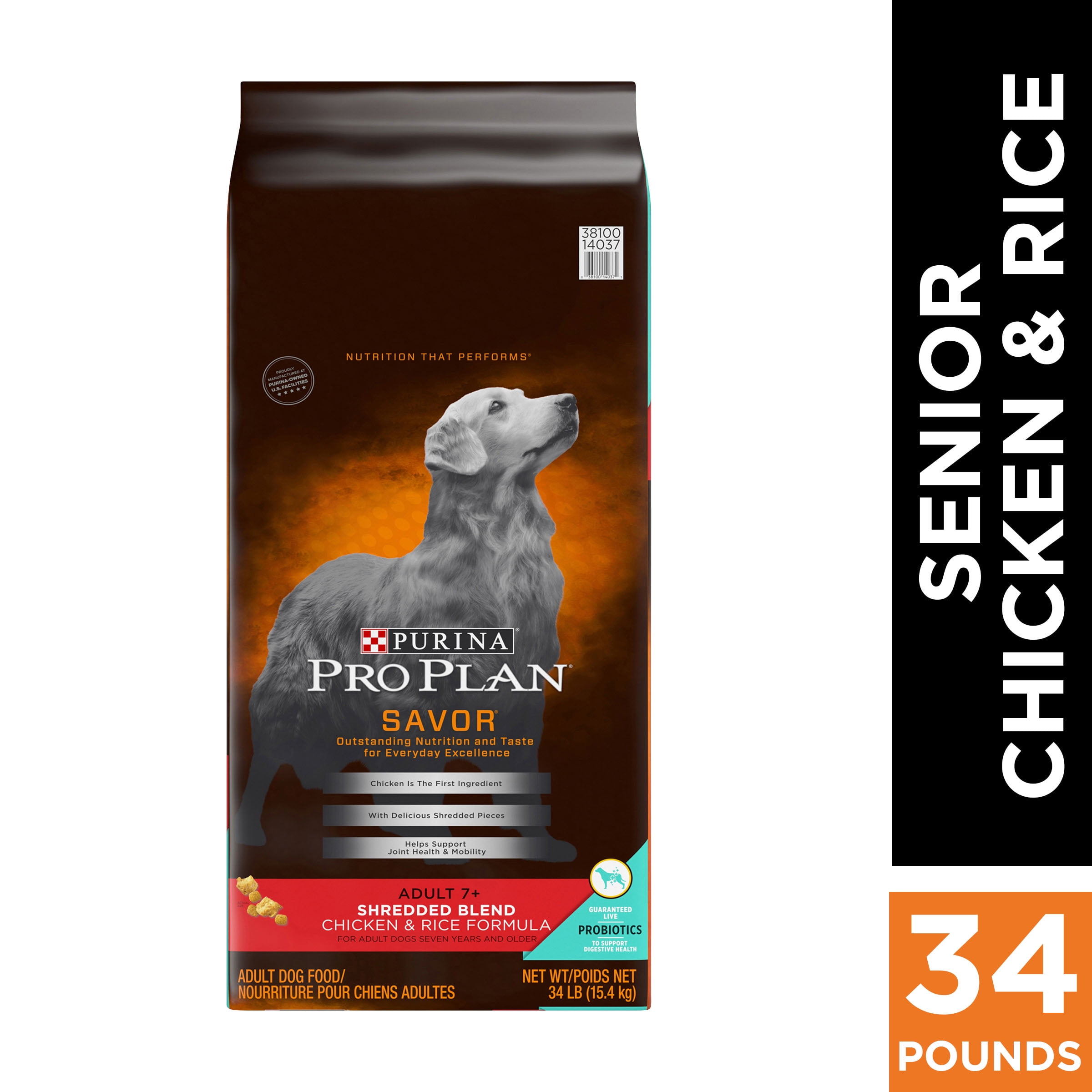 Purina Pro Plan With Probiotics Senior Dry Dog Food, SAVOR ...