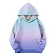 thumbnail image 4 of Cethrio Girls Hoodies, Gradient Print Loose Fit Pullover Thermal Girls Sweatshirts Navy Size 9-10 T, 4 of 8