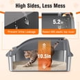 thumbnail image 3 of 2PACK Stainless Steel Cat Litter Boxes, XL Large Metal Litter Box with High Sides Lid, Odor Free Litter Pan Include Scoop Easy Cleaning Anti-Scratch Kitty Cat Box Anti-Urine Leakage, Non-Sticky, 3 of 7