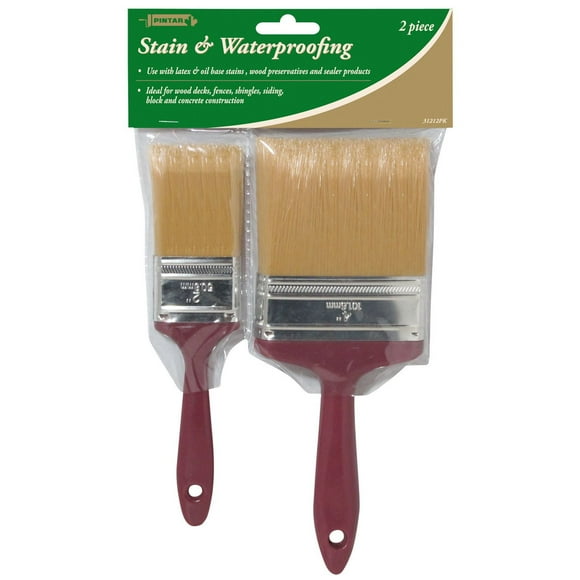 Ens. de pinceaux à teinture Pintar de 2 po et 4 po Paq. de 2