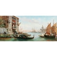 thumbnail image 2 of Pierre Tetar van Elven 18x10 Black Ornate Wood Framed Double Matted Museum Art Print Titled - Venice, a View of the Liberia from the Grand Canal, 2 of 5