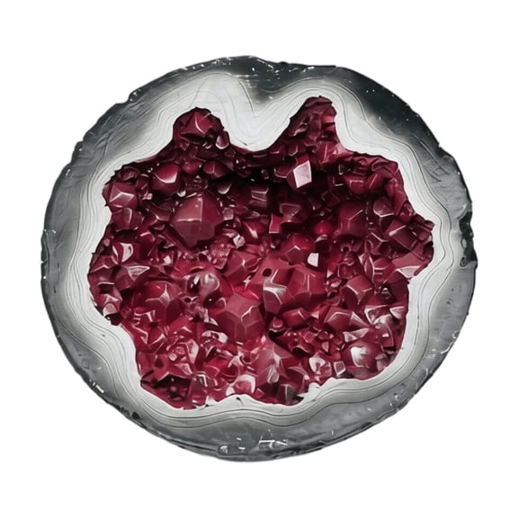 Resin Candle Sculpted Piece Ornament, Rustic Bedroom Decor for Women, Decorative Candles for Home Decor, Mothers Day Gift Home Decor, 4.5X4.5X2.5 Inch Red Faux Geode Vintage Resin