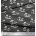 thumbnail image 3 of Soimoi Gray Rayon Fabric Landscape & Reindeer Animal Fabric Prints By Yard 42 Inch Wide, 3 of 3