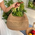 thumbnail image 4 of Yucurem Large Capacity Straw Crossbody Shoulder Bag, Handmade Woven Underarm Bags for Summer Travel Beach Vacation (Khaki), 4 of 9