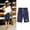 Navy, variant on Shorts for Women TopLLC Womens Shorts Women's Summer Print Five Points Large Size Cotton Linen Pants Casual Pants Fashion Pants