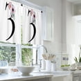 thumbnail image 2 of LALILO Kitchen Curtains and Valances Set of 3 36" Watercolor Window Treatment Tiers for Window Decor, 2 of 5