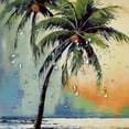 thumbnail image 5 of Shiartex Palm Tree Beach Sunset Printed Shower Curtain 100% Polyester Fiber Bathroom Home Bathtubs Decoration with Hooks 36x72, 5 of 7