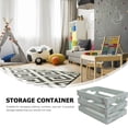 thumbnail image 3 of FUTUREORYY Storage Containers Wood Storage Basket Green 1Pcs for Daily Use and Sundries Storage, 3 of 5