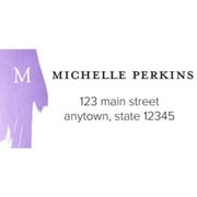 Brushstroke Monogram Personalized Address Label