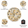 thumbnail image 5 of Wall Clock Orange Floral Clocks PVC Silent Non-Ticking Battery Operated Decorative Watercolor Wildflowers Round Clock for Home Living Room Kitchen Bedroom Office School Wall Decor 10 Inch, 5 of 9