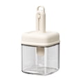 thumbnail image 2 of Kitchen Organizer Seasoning Container Kitchen Seasoning Organizer White Plastic Container with Telescoping Spoon Sealable Dry Food Storage, 2 of 8
