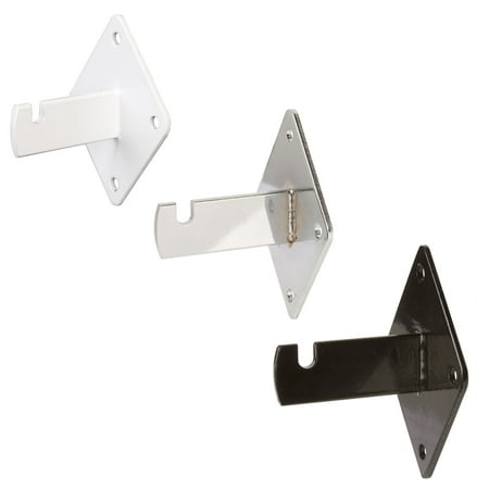 

Gridwall Wall Mount Brackets - Heavy Duty Grid Panel Mounting Hangers - 2 Pack - White