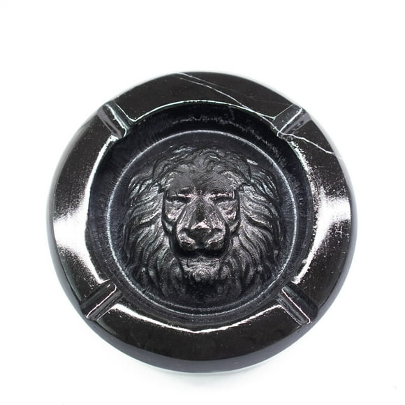Cenicero mármol león negro Indesyth CML-N1