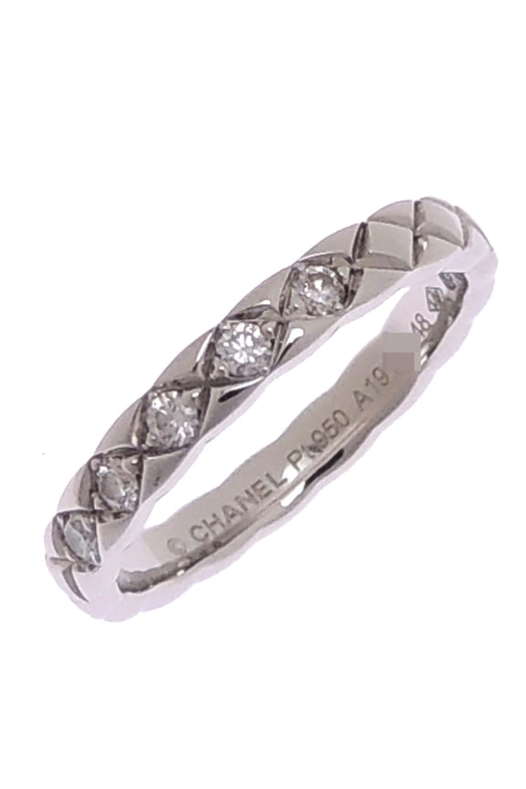 Pre-Owned Chanel #48 Coco Crush 5P Diamond Women's Ring J11355 Pt950 Platinum