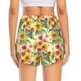 thumbnail image 2 of Lsque Sunflower Cornflower Poppy Printed Women's Running Shorts with Liner Pockets,Elastic Quick Dry Workout Athletic Gym Yoga Shorts,Womens High Waist Shorts-Small, 2 of 9