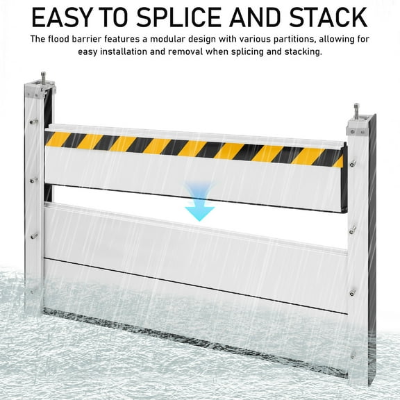 Flood Barriers for Home, Detachable and Reusable Aluminum Flood Barrier