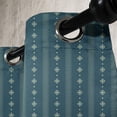 thumbnail image 3 of Ambesonne Geometric Grommet Curtain, Vertical Abstract Line, 50" x 72", Dark Teal Pale Yellow, 3 of 6