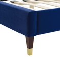 thumbnail image 6 of Tufted Platform Bed Frame, King Size, Velvet, Blue Navy, Modern Contemporary Urban Design, Bedroom Master Guest Suite, 6 of 10