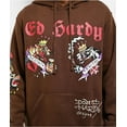 thumbnail image 7 of Ed Hardy Men's Hoodie Panther Tiger Fleece Pullover Sweatshirt (Small, Cocoa (Brown)), 7 of 7