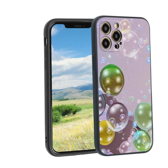 Bubbles-24 Phone Case, Degined for iPhone 12 Pro Max Case Men Women, Flexible Silicone Shockproof Case for iPhone 12 Pro Max