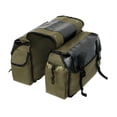 thumbnail image 2 of Bicycle Saddle Canvas Large Capacity Rear Rack Luggage Canvas Durable Carrier Bag Outdoor Sports Road Cycling Back Seat Organizer Pouch Green, 2 of 9