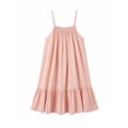 thumbnail image 3 of Pounoo Women's Dresses Spaghetti Strap V Neck Tiered Ruffle Hem Mini Dress Casual Summer Wear Lightweight Breathable Loose Fit Vacation Sundresses Gift, 3 of 6