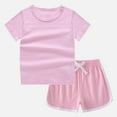 thumbnail image 5 of XZNPDUCQ Toddler Girl Clothes, 2Pcs Baby Girl Summer Outfits Sleeveless Bow Knot Tank Shirts Tops + Shorts Clothing Sets 1-5T T-Shirt Set 9-10 Years Pink, 5 of 9