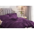 thumbnail image 4 of 5 Piece Luxury Vintage Ruffle Pattern Comforter By D.N.G. BEDDINGS Set Premium Super Soft, All Season, 800 Thread Count 100% Egyptian Cotton King/California King Size Plum Color, 4 of 8