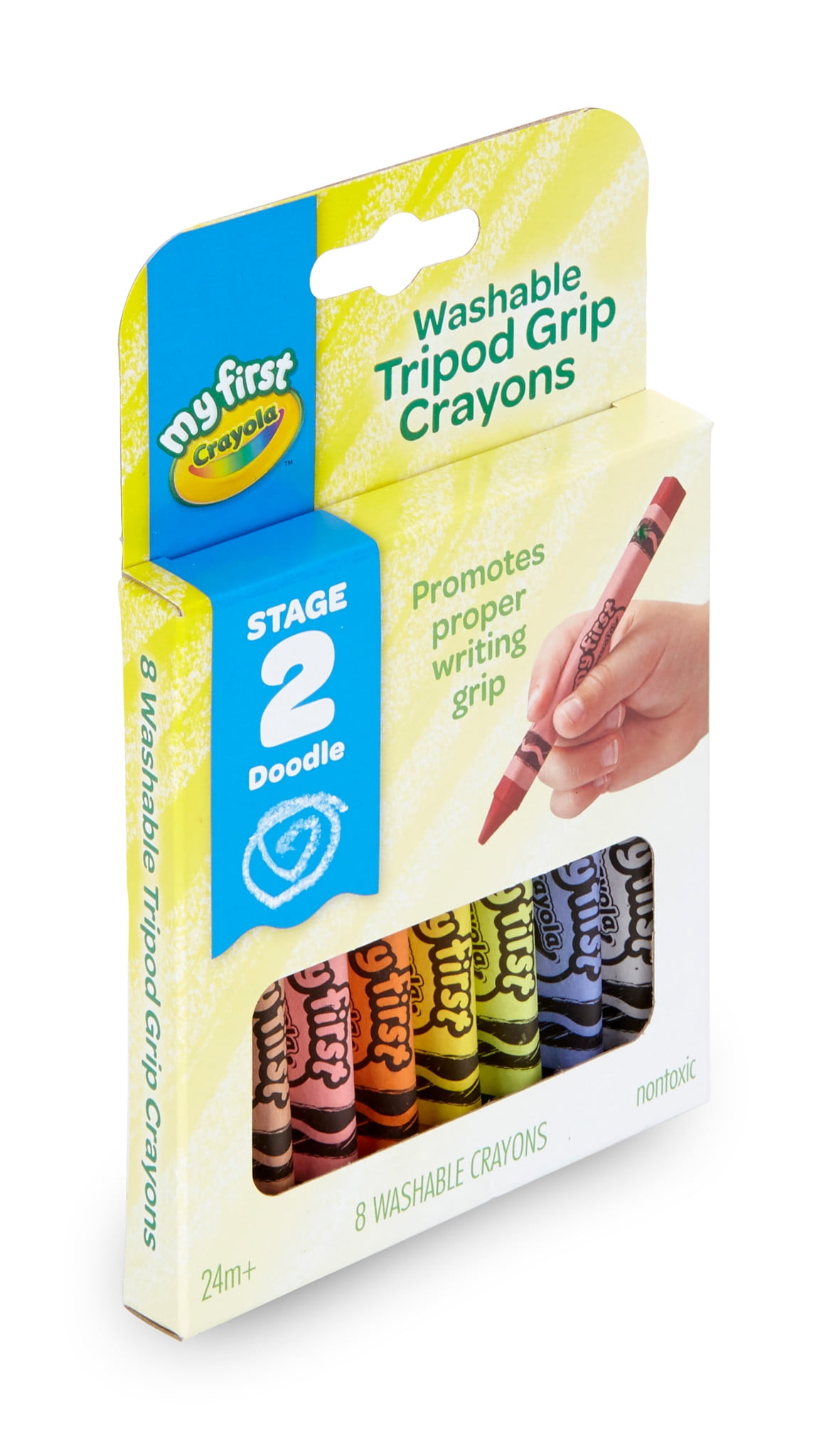 Washable Tripod Grip Crayons, Assorted Colors, 8/Pack - Office Express  Office Products