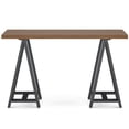 thumbnail image 4 of Simpli Home Simpli Home Sawhorse SOLID WOOD Modern Industrial 50 inch Wide SOLID WALNUT WOOD and Metal Console Sofa Table, 4 of 7