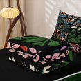 thumbnail image 5 of jejeloiu Modern Botanical Zipper Twin Comforter Sets with Fitted Sheet and 2 Pillowcases For Girls,Colorful Pattern Zipper Bedding Set,Black Multi Color,Black Reversible,4-Piece, 5 of 7
