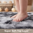 thumbnail image 3 of Yeerswag Oval Fluffy Soft Dark Grey Area Rugs, 2.6 x 5.3 ft, 3 of 8