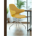 thumbnail image 6 of Adora Swivel Accent Chair with Upholstered Seat and Back, Mustard, 6 of 8