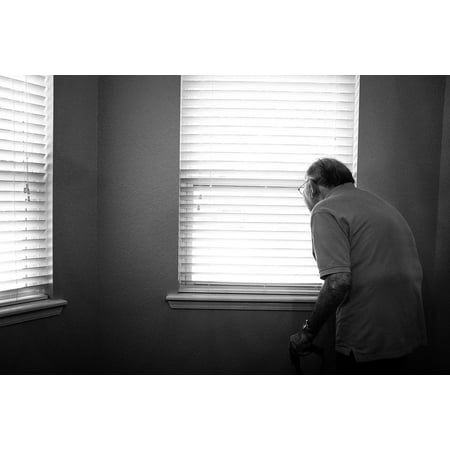 Old Black House Canvas Print People Old Interior House Black and White Window Stretched Canvas 10 x 14 ()