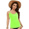 thumbnail image 5 of GEWSEY Womens Tankini Top Only Athletic Swim Top Modest Tankini Swimsuit No Bottom (Green, XL), 5 of 9