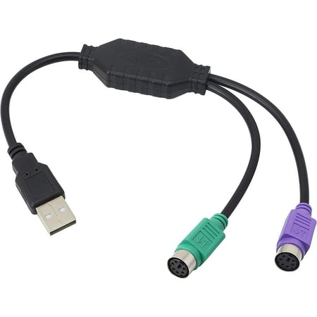 PS/2 to USB Cable USB to PS/2 Plug Active USB to Dual Adapter PS/2 ...