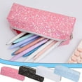 thumbnail image 7 of SLYNSHome 2Pcs Pencil Case Pouch for Women,Large Capacity Glitter Sequin Pen Case Pencil Bag Small Make Up Pouch with Zipper Office Supplies - White, 7 of 7