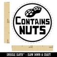 thumbnail image 2 of Contains Nuts Self-Inking Rubber Stamp Ink Stamper - Fuchsia Ink - Medium 1 Inch, 2 of 7
