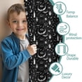 thumbnail image 3 of Blackout Kids Curtains,Black White Halloween Candle Eye Bat Pattern Childrens Insulated Curtains Set Of 2,Bedroom Essentials,Toddler Room Decor 52"x84", 3 of 5