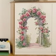 thumbnail image 1 of Adhesivo de pared romántico con forma de arco de rosas con forma de castillo floral, 40 x 60 cm, 1 of 4