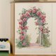 thumbnail image 1 of Adhesivo de pared romántico con forma de arco de rosas con forma de castillo floral, 40 x 60 cm, 1 of 4
