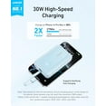 thumbnail image 2 of Portable charger, 10,000 mah 30W power bank, USB-C fast charging battery pack, 2 of 6