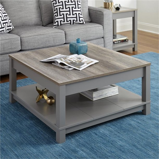 Altra Carver Coffee Table In Gray And Sonoma Oak Walmart Com Walmart Com