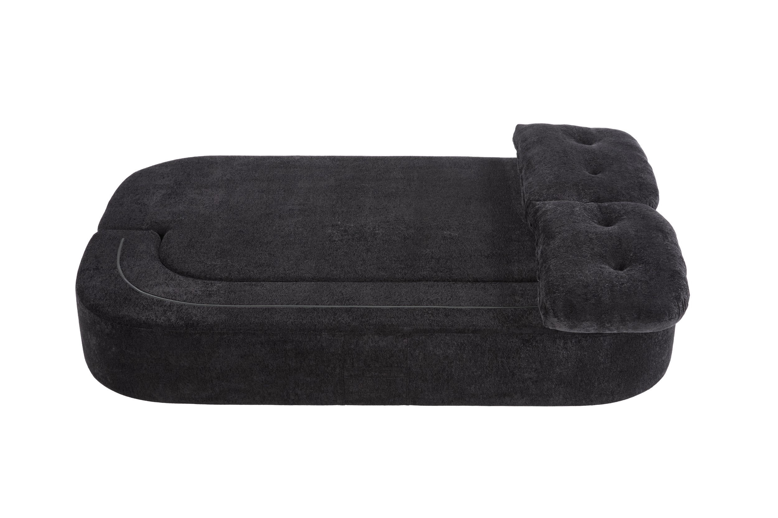 Aukfa 78.7" Twin Size Convertible Sofa Bed, 2-in-1 Folding Floor Sleeper Couch, Futon Loveseat for Living Room, Apartment & Office, Black