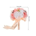 thumbnail image 6 of FOMIYES Handcrafted Bridal Bouquet with Lifelike Multi-Color Polyester Roses for Wedding Bride, 6 of 6