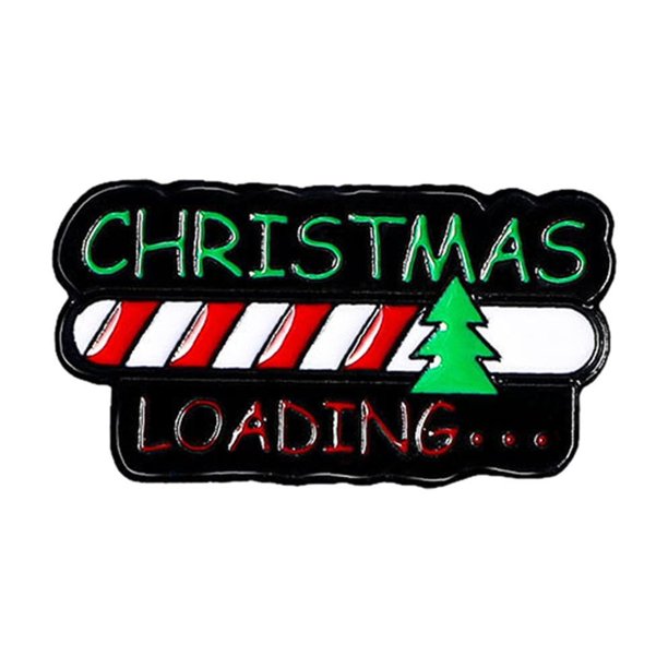 Nueva Serie Navideña De Moda Sombrero De Árbol De Navidad Broche Con Texto Insignia De Moda Con Dibujos Animados